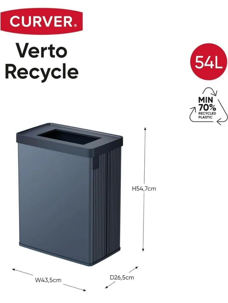 Cubo de reciclaje de 54 L - CURVER Verto