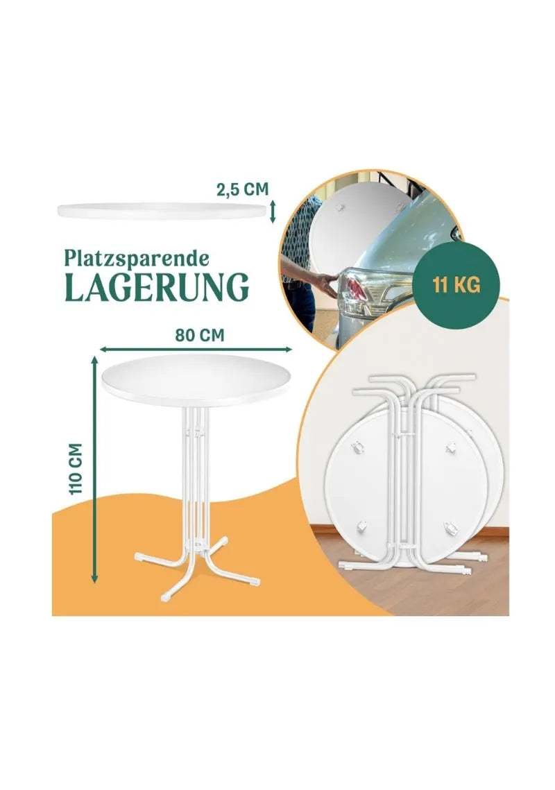 Mesa Alta Plegable Bistró | Placa de Acero kesser