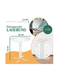 Mesa Alta Plegable Bistró | Placa de Acero kesser