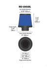 Filtro de Aire  Universal RG-1001BL - K&N
