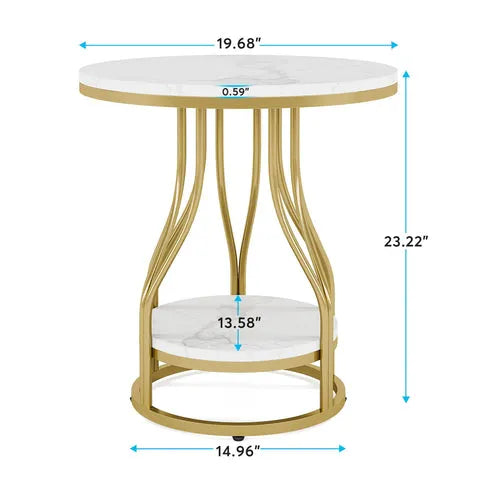 Mesa auxiliar de dos niveles