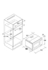 Microondas de encastre con grill, 25 L, 900 W