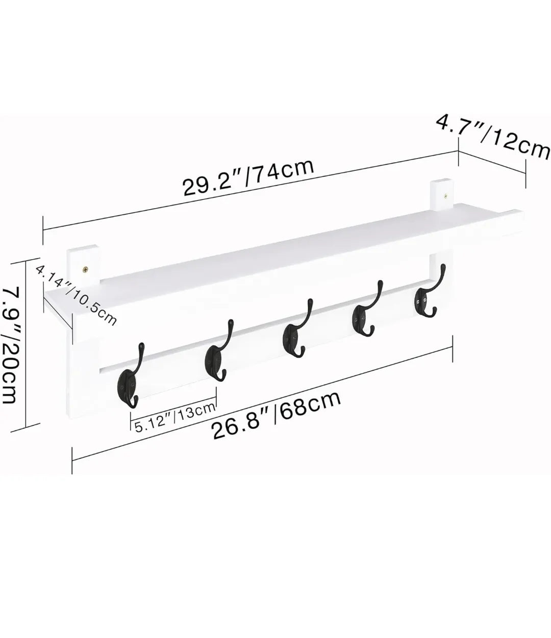Percheros con Estante de Pared - SMIBUY