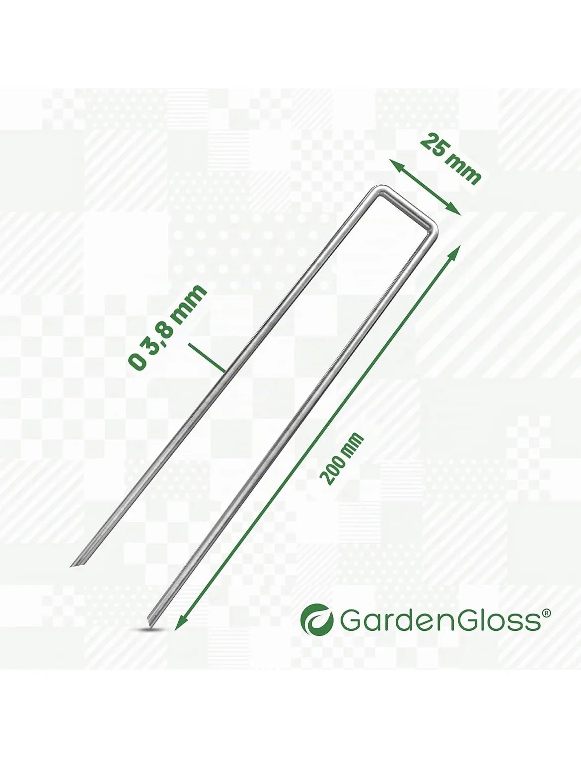 Grapas de Sujeción de Acero Galvanizado GardenGloss