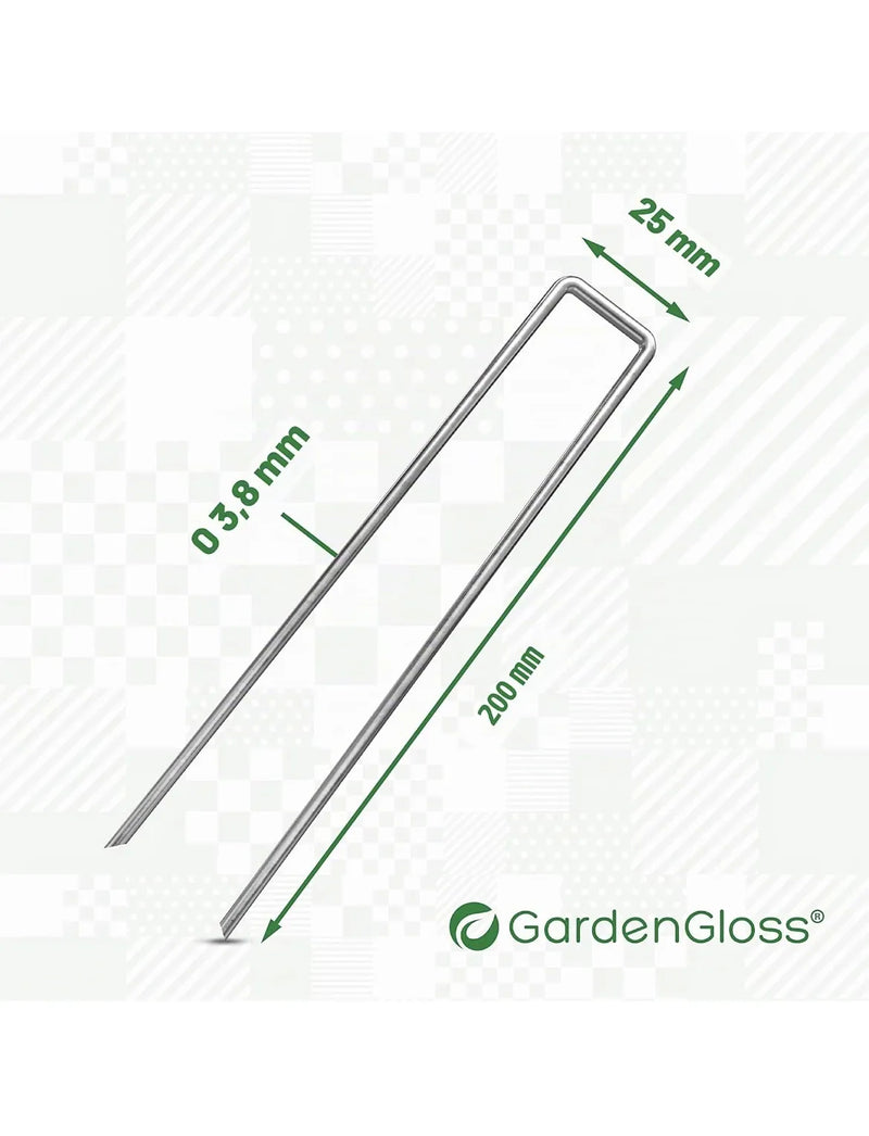 Grapas de Sujeción de Acero Galvanizado GardenGloss
