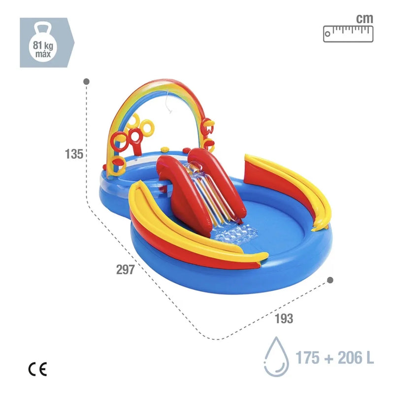 Centro de Juegos Hinchable Arco Iris Intex