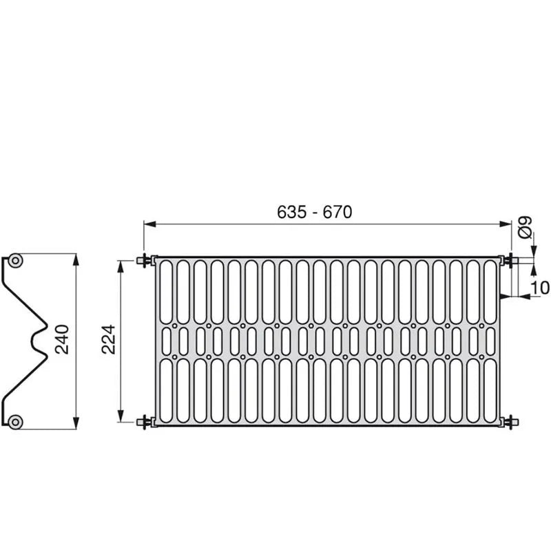 Escurridor de Platos y Vasos EMUCA Acero Inoxidable 70 cm