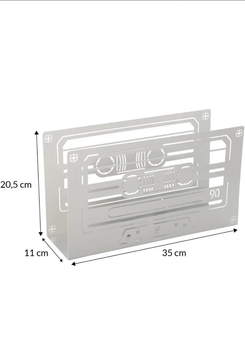 Revistero original metal estilo cassette
