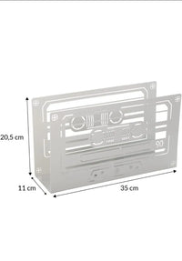 Revistero original metal estilo cassette