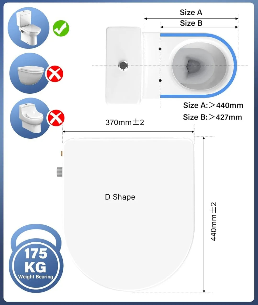 Bidet Tapa WC - YEAUPE
