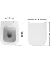Tapa WC 34,5x43 cm TATAY