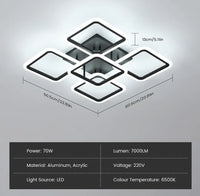 Plafón de techo moderna luz fría - Comely