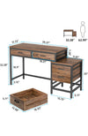 Mesa de Oficina con 5 cajones, Escritorio Tribesigns