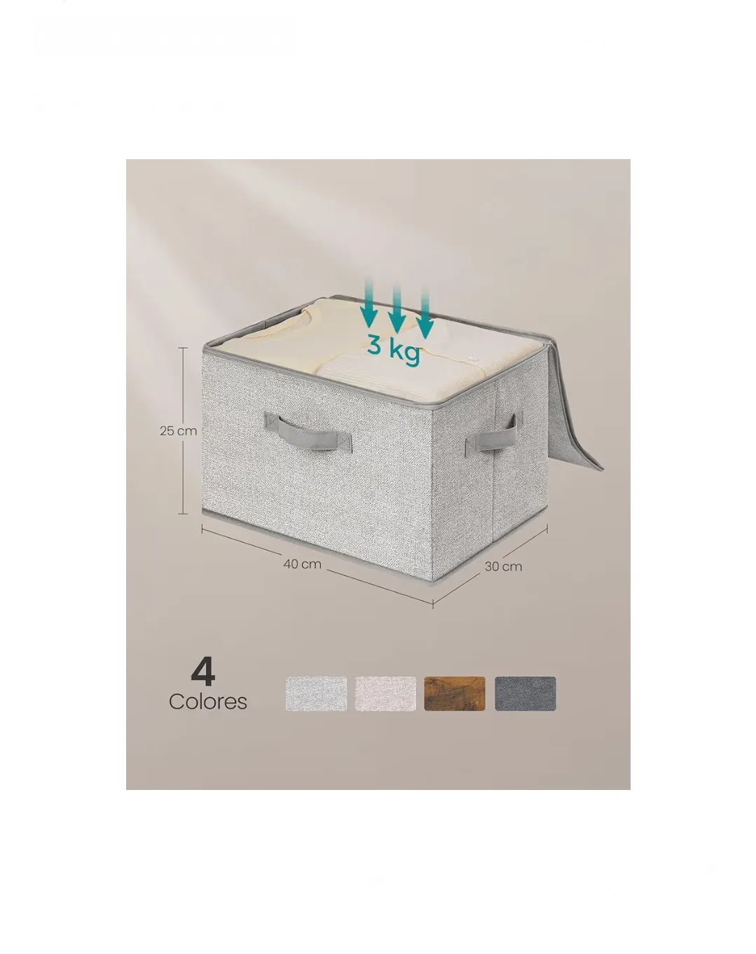 Cajas de Almacenamiento Plegables, Juego de 3