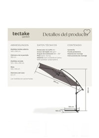Sombrilla CICCIO gris