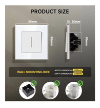 Interruptor de Pared con Marco de Cristal
