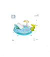Piscina infantil hinchable con dispersor