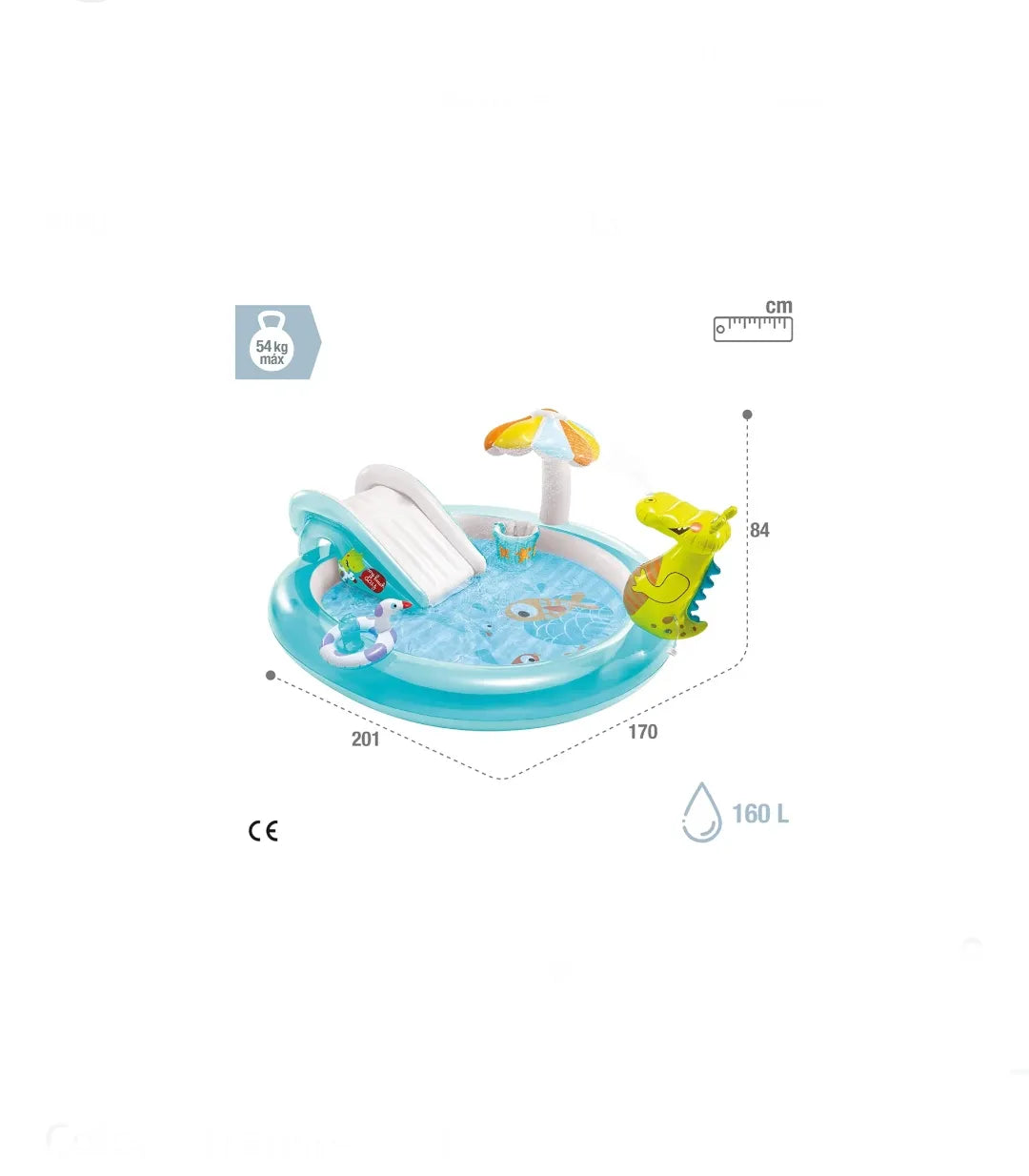 Piscina infantil hinchable con dispersor