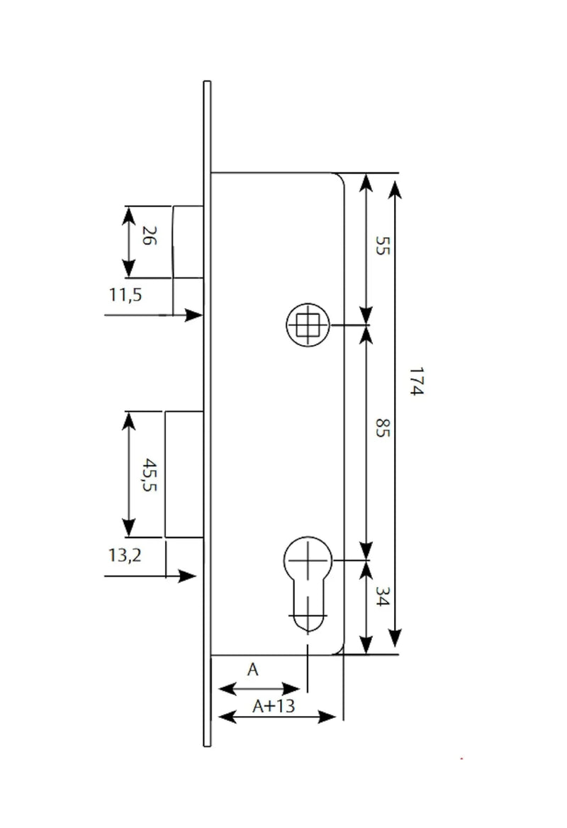 Cerradura Monopunto Tesa