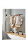 Perchero con ruedas, barra extensible
