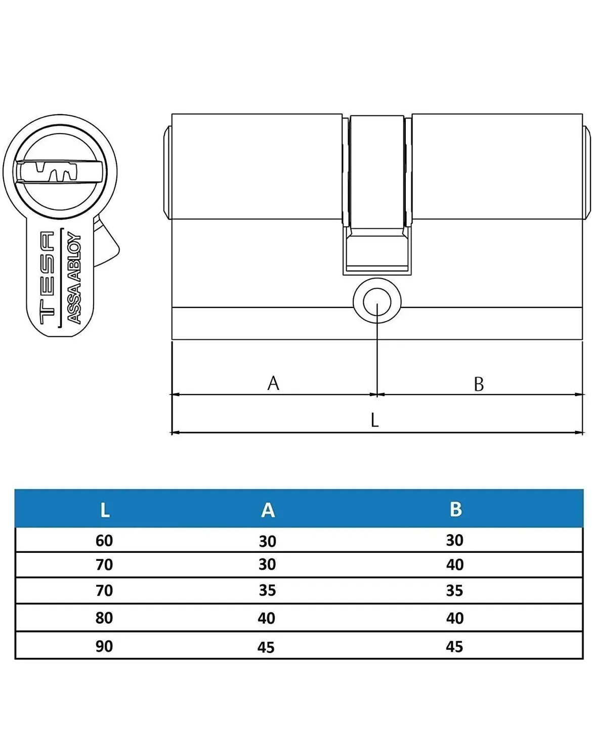 Cilindro de Alta Seguridad Tesa Assa Abloy