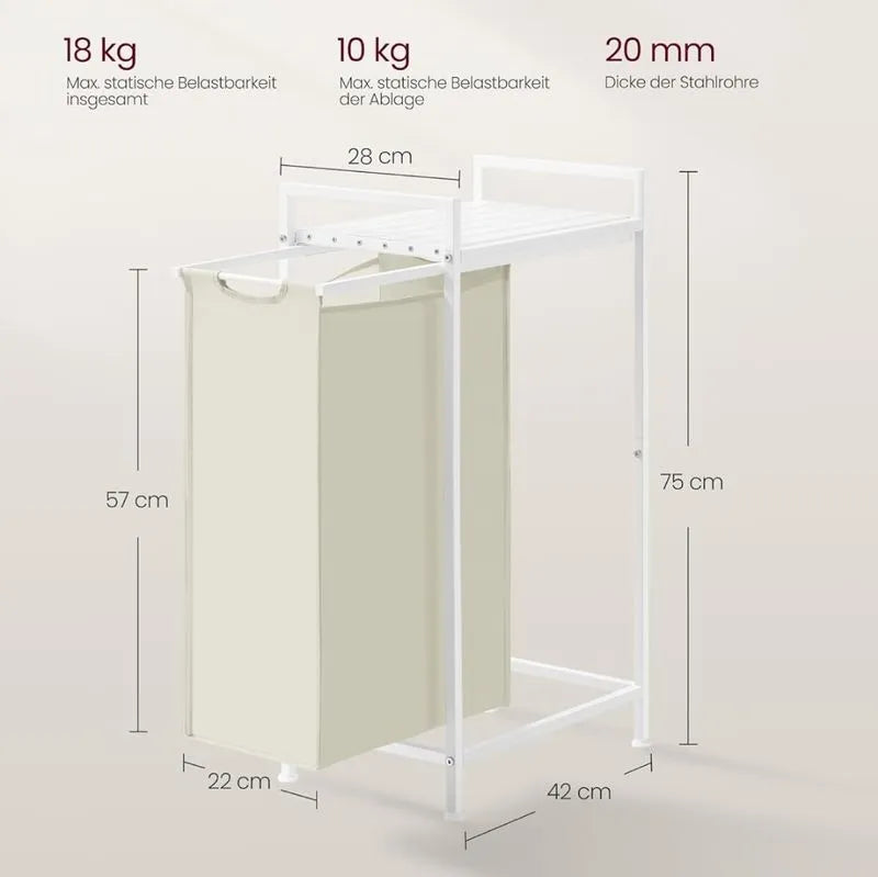 Cesto ropa  blanco-beige - VASAGLE