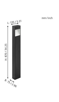 Lámpara de suelo para exterior Antracita Iluminac