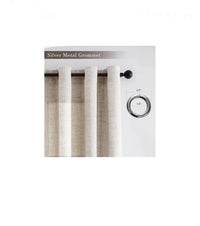 Cortinas Visillos Beige para Salón Cortinas Dormitorio 2 Piezas