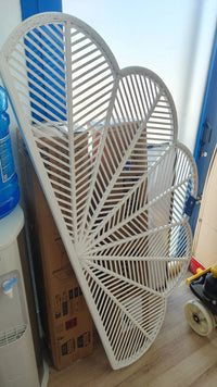 Cabecero Cama Madera Bambú Blanco
