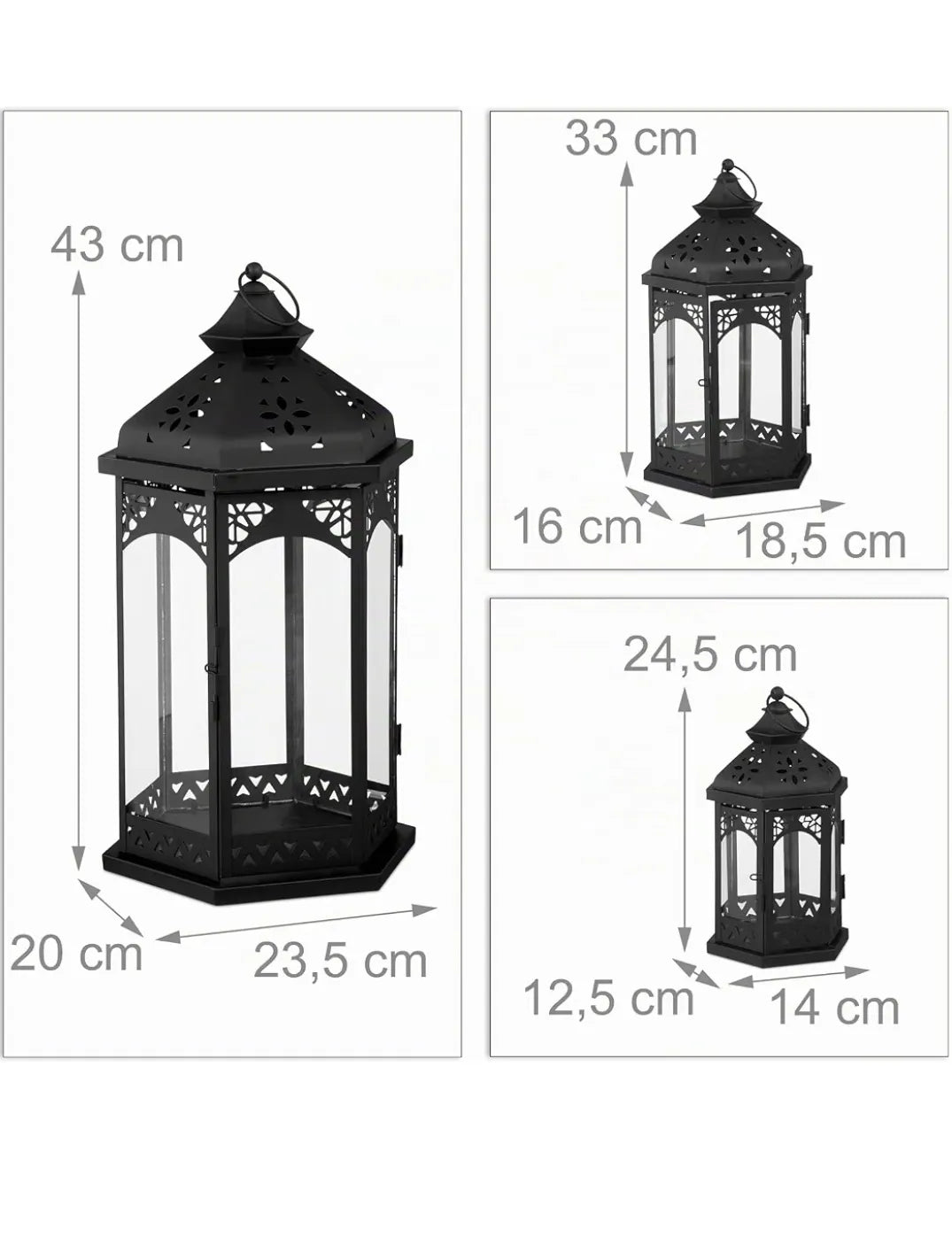 Set de 3 Farolillos Decorativos - RELAXDAYS