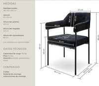 Silla de Comedor Acolchada