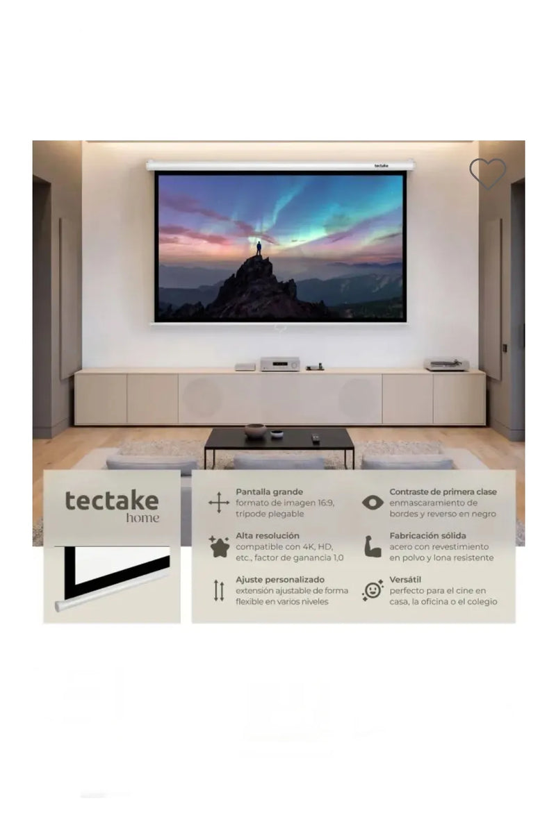 Pantalla de proyección para cine en casa 4K