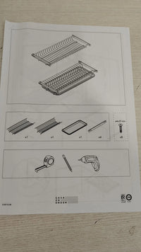 Escurreplatos en kit plastificado gris