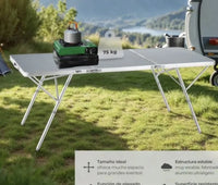 Mesa de camping de aluminio