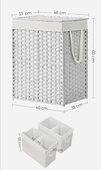 Cesta de ropa de ratán