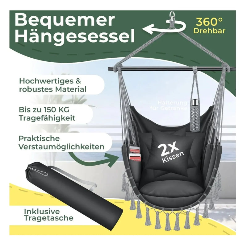 Silla colgante con 2 cojines - Kesser