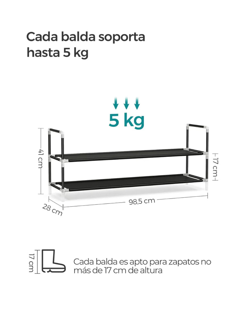 Zapatero de 2 Niveles Fino SONGMICS