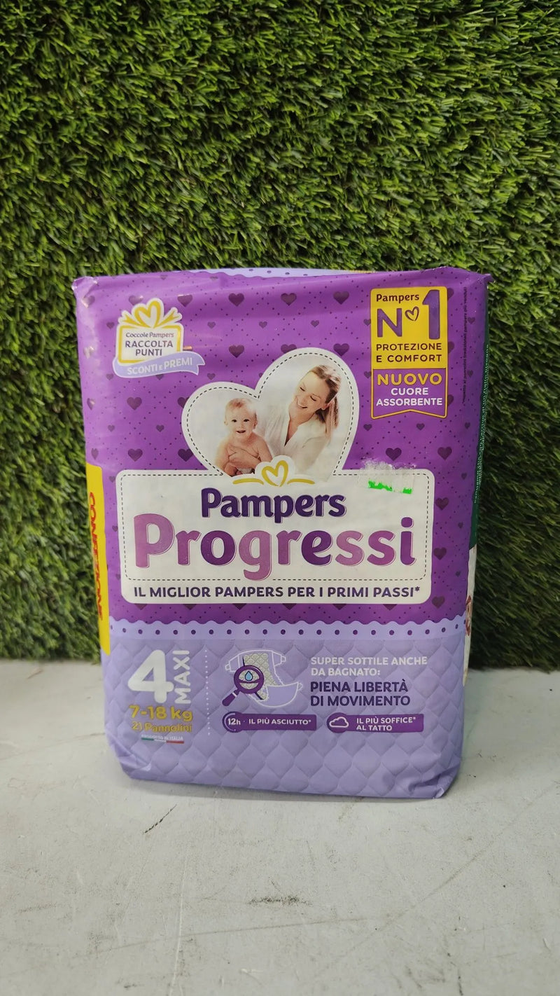 Pampers Progressi Maxi, talla 4 (7-18 kg), 21 pañales