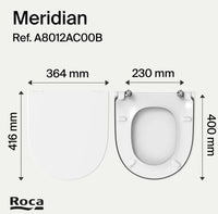 Tapa y asiento Roca Meridian