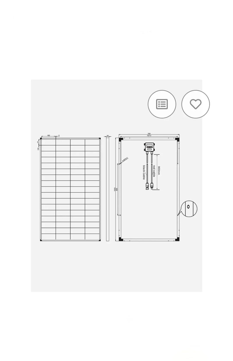 Panel solar monocristalino PERC, células solares de 182 mm
