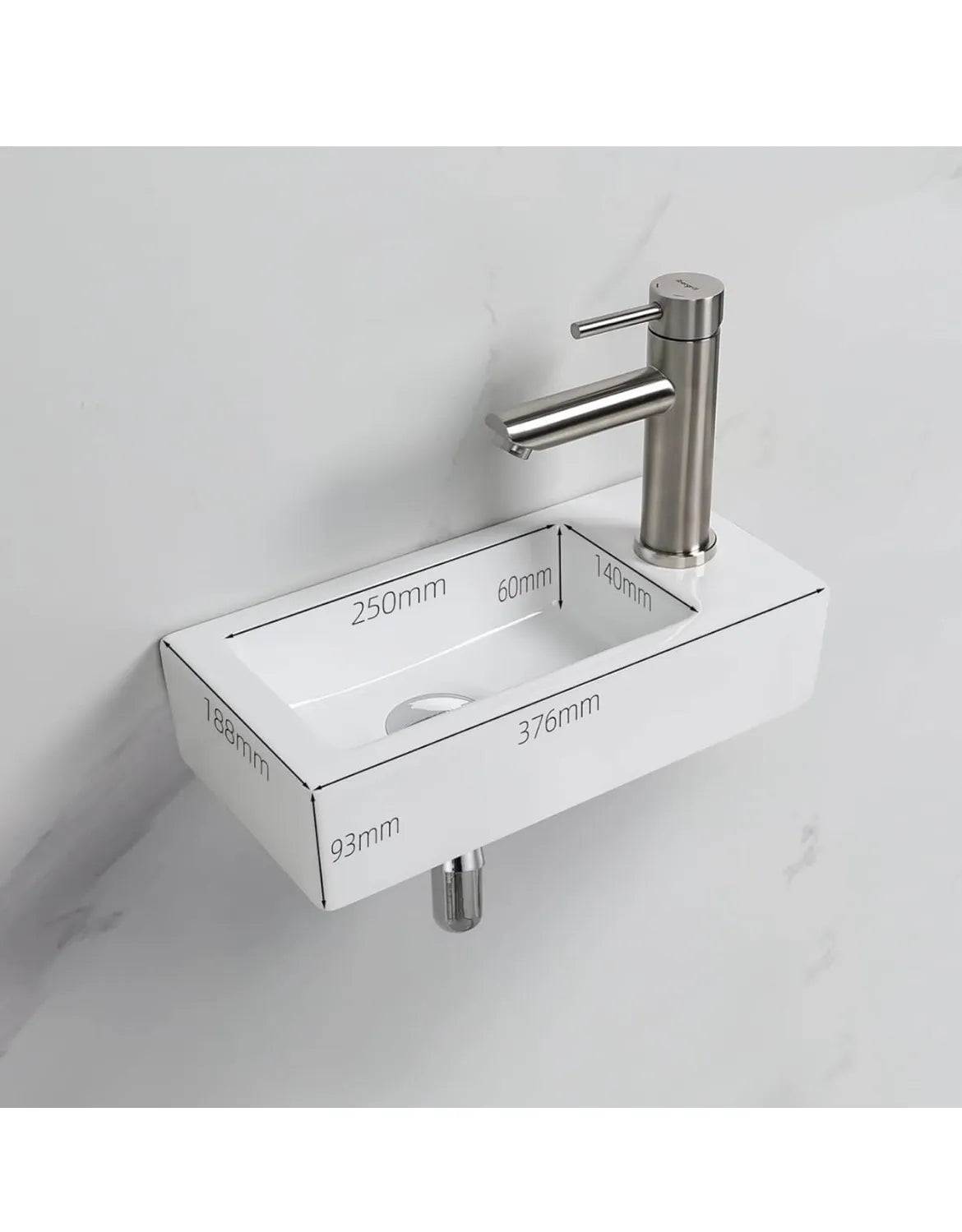 Lavabo de Cerámica Rectangular M41102 Ibergrif