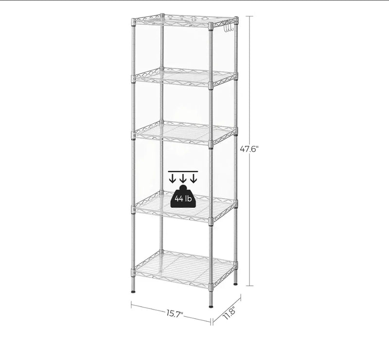 Estantería metálica de 5 niveles para cocina
