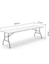 Mesa plegable 240cm - KG KITGARDEN