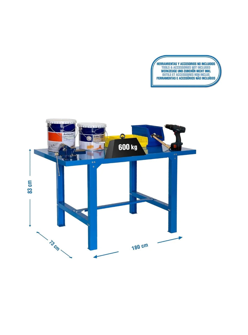 Banco de Trabajo Taller, Capacidad Carga 600 kg