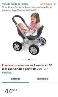 Silver Line - Carrito de Paseo para muñecos Bebés