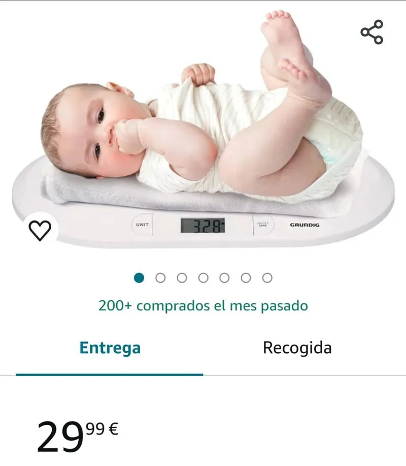 Grundig Báscula Bébe Digital - Bébes hasta 20 G