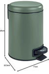 Cubo de pedal de 3L verde - Wenko