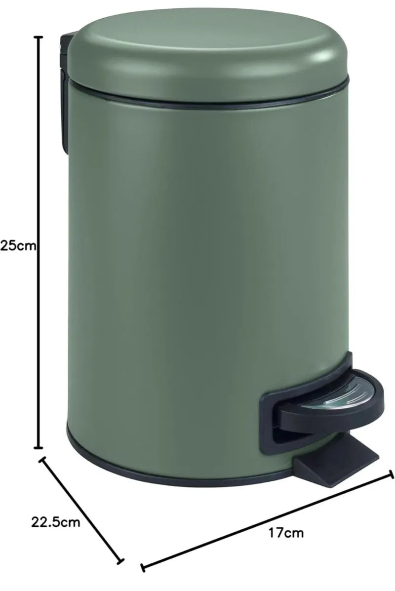 Cubo de pedal de 3L verde - Wenko