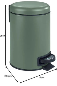 Cubo de pedal de 3L verde - Wenko