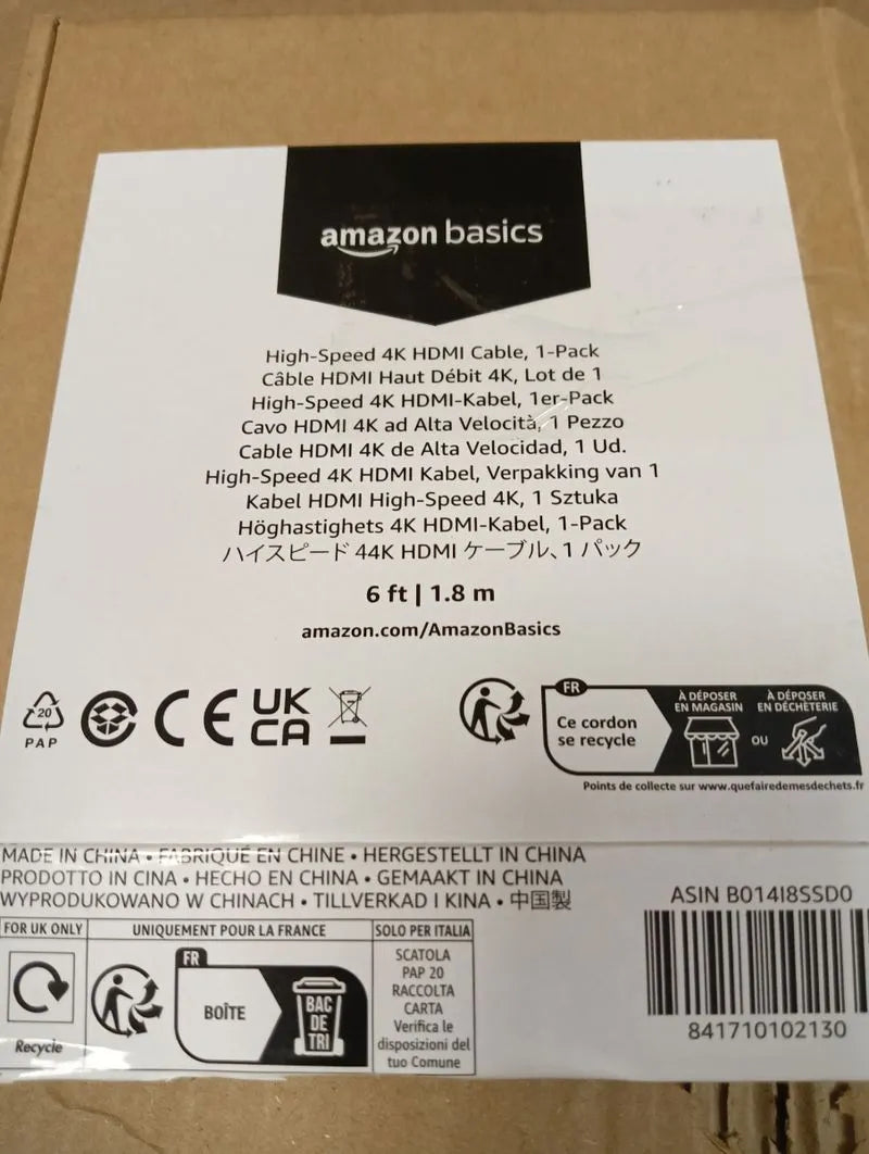 Cable HDMI 4K de 1.8 m